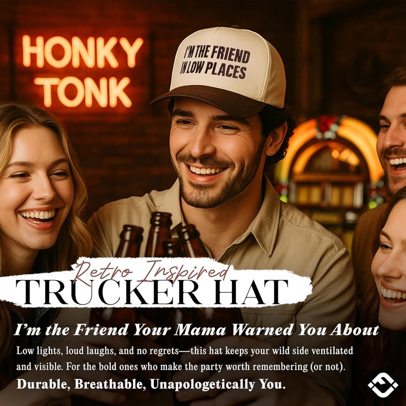 Funky Junque Vintage Canvas Snapback Hat - Adjustable 2 Tone Cap for Men Women - Put It On My, Cowboy, Girl Dad, Funny - Image 2